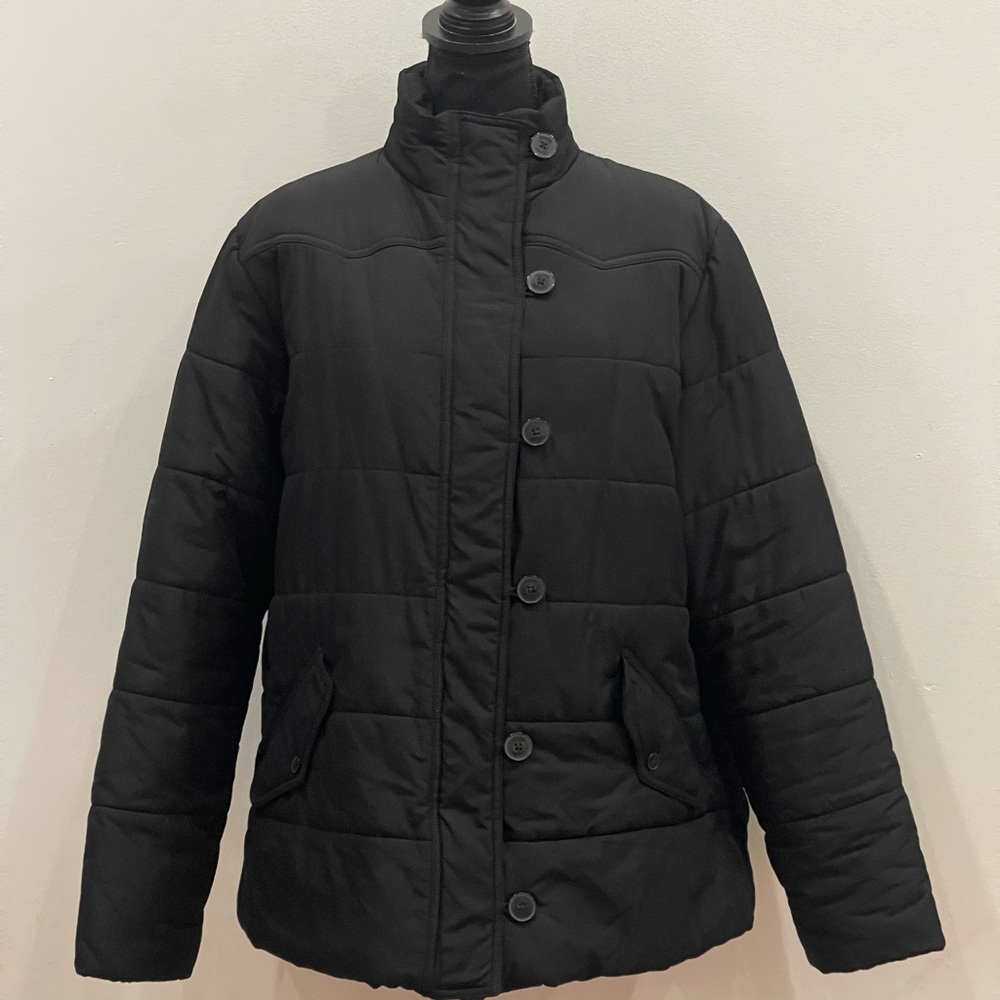 Chaps XL Black‎ Full Zip/Button Down with Pockets